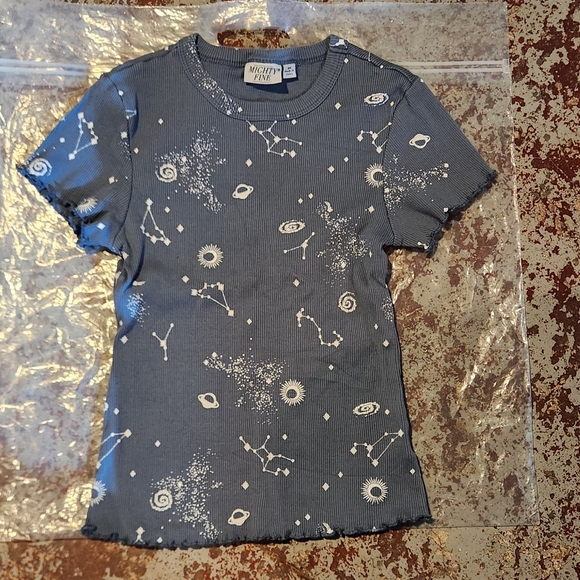 Mighty Fine Blue Starry Short Sleeve Tee - Picture 1 of 2
